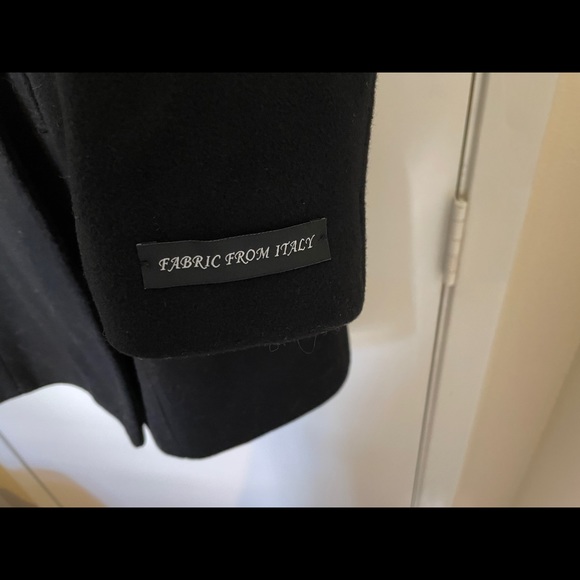 NWOT Kenneth Cole black wool notch collar coat - Picture 5 of 6